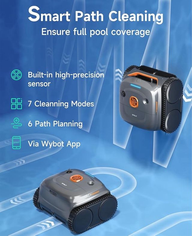 Robot pulitore per piscina Wybot Piscina Grigio/Arancio NUOVO