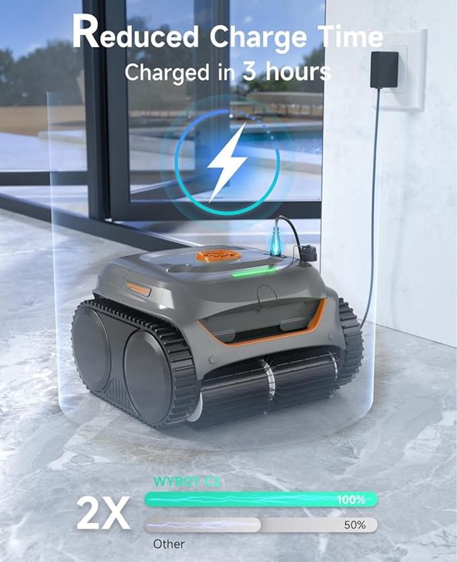 Robot pulitore per piscina Wybot Piscina Grigio/Arancio NUOVO