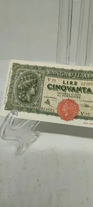 50 Lire Banca d'Italia Banconota
