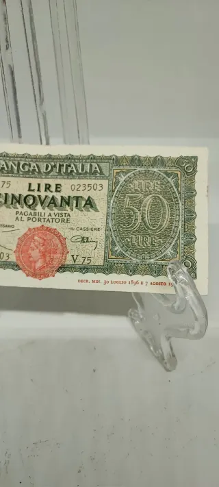 50 Lire Banca d'Italia Banconota