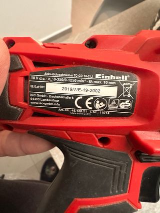 Taladro Atornillador Einhell Rojo