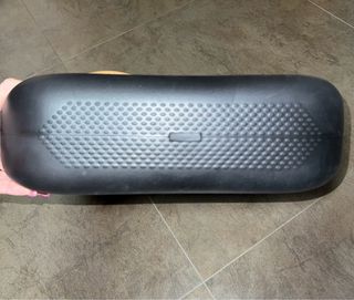 Borsa O bag nera con manici beige