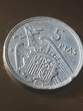 5 Pesetas Franco 1957 Estrella 66*71*74 3monedas