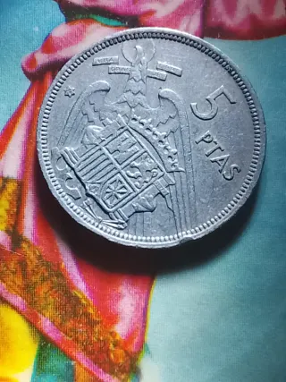 5 Pesetas Franco 1957 Estrella 66*71*74 3monedas