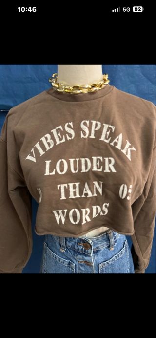 Sudadera Bershka corta XXS