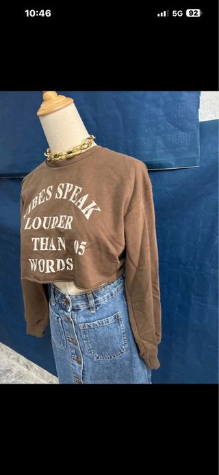 Sudadera Bershka corta XXS