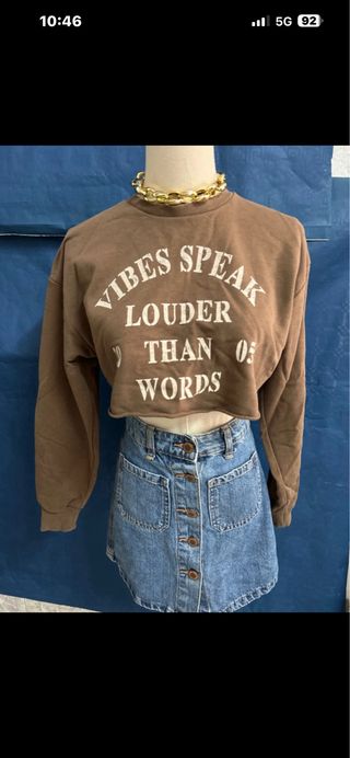 Sudadera Bershka corta XXS