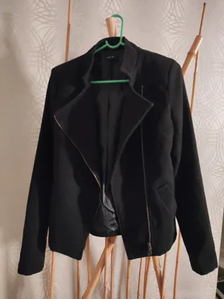 Abrigo negro italiano Talla S