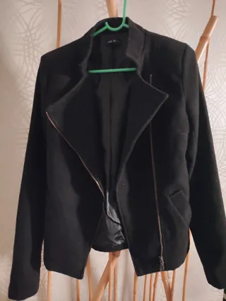 Abrigo negro italiano Talla S