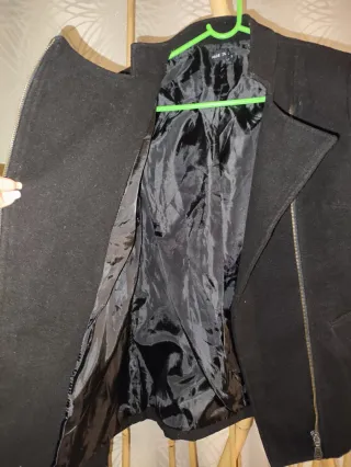 Abrigo negro italiano Talla S