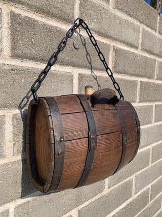 Botte ovale da collezione in legno