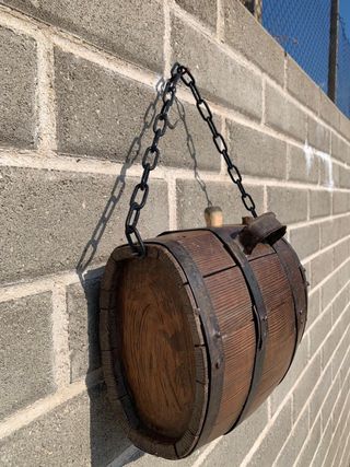 Botte ovale da collezione in legno