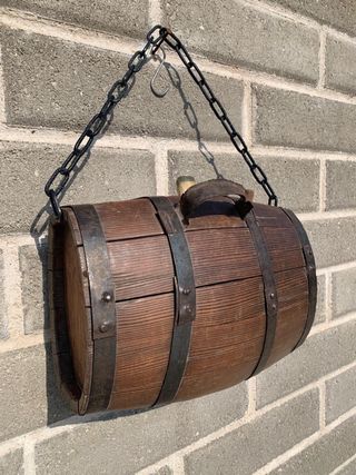 Botte ovale da collezione in legno