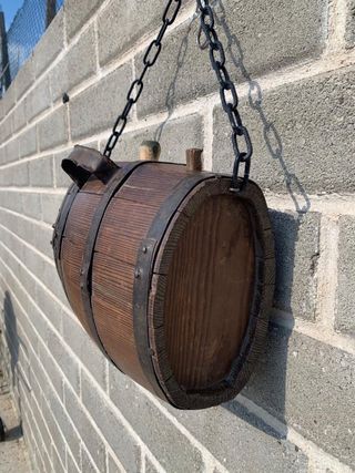 Botte ovale da collezione in legno