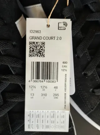 Zapatillas Adidas Grand Court 2.0 Negras