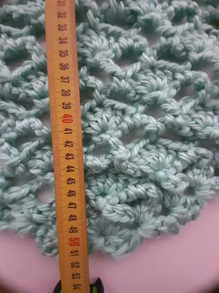 Toquilla crochet verde agua