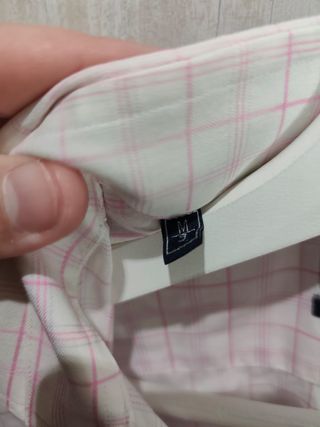 Camisa Cortefiel rosa cuadros