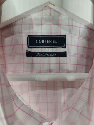 Camisa Cortefiel rosa cuadros