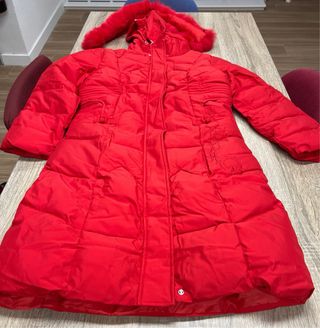 Abrigo Anorak Rojo Mujer Talla M