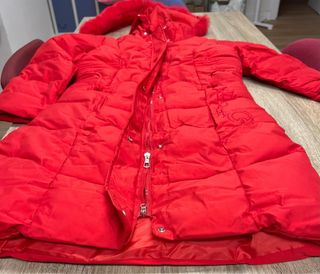 Abrigo Anorak Rojo Mujer Talla M