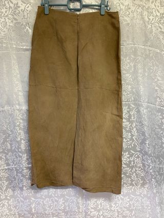 Falda Massimo Dutti Mujer Marrón