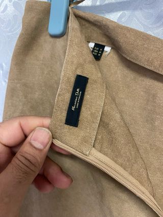 Falda Massimo Dutti Mujer Marrón