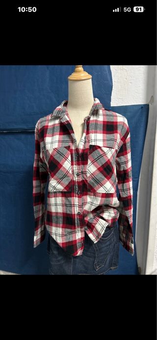 Camisa cuadros Bershka Talla S