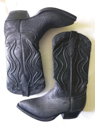 Stivali vintage Texani Cuadra Vera Pelle Tg 35