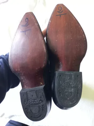 Stivali vintage Texani Cuadra Vera Pelle Tg 35