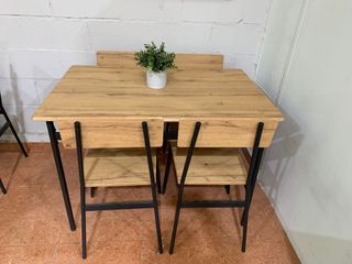 Mesa y 4 Sillas Comedor Madera