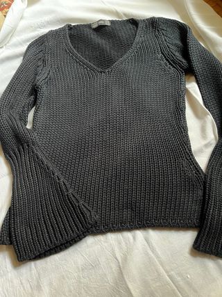 Jersey Zara Negro Manga Ancha