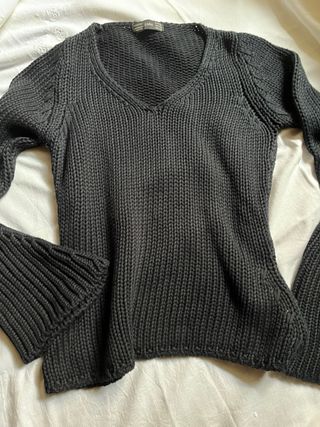 Jersey Zara Negro Manga Ancha