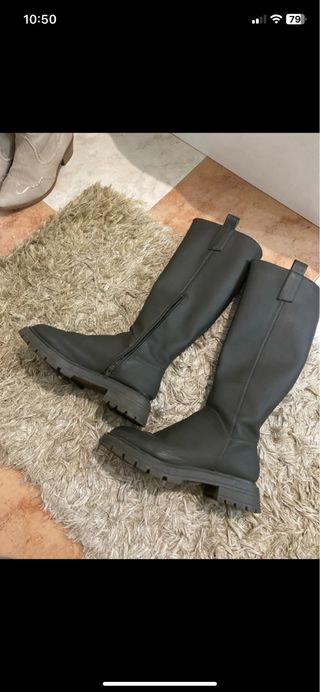 Botas altas verde oscuro talla 39
