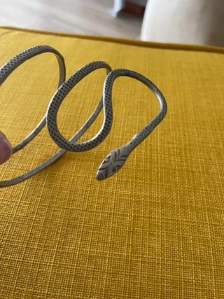 Brazalete étnico serpiente plata