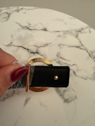 Cintura Michael Kors Nera Oro Logo MK