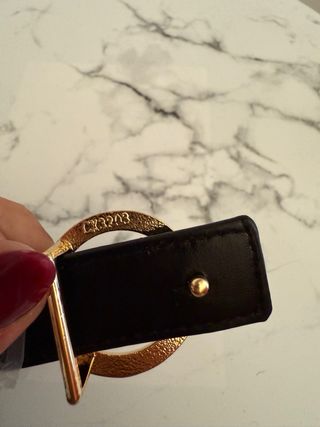 Cintura Michael Kors Nera Oro Logo MK