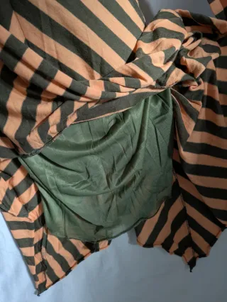 Vestido Miss Sixty Lana Rayas Asimétrico y2k 2000s