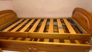 Cama abatible madera y metal