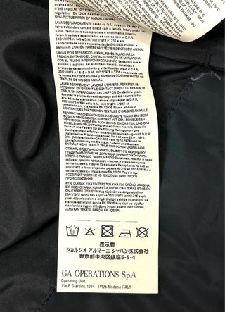 Abrigo plumífero Armani Jeans azul