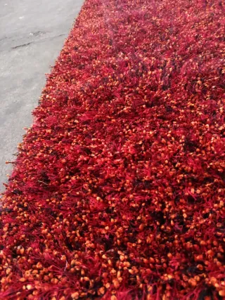 Alfombra pelo rojo poliéster