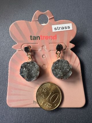 Pendientes Tan Trend Geoda Dorados Grises