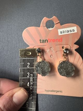 Pendientes Tan Trend Geoda Dorados Grises