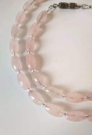 Collana Quarzo Rosa Vintage