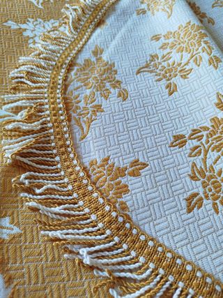 Copriletto matrimoniale artigianale double face