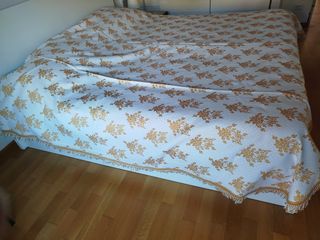 Copriletto matrimoniale artigianale double face