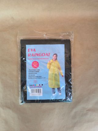 Chubasquero con capucha - Negro y gris (nuevo)