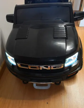 Coche Batería Niños Biplaza Negro buen estado