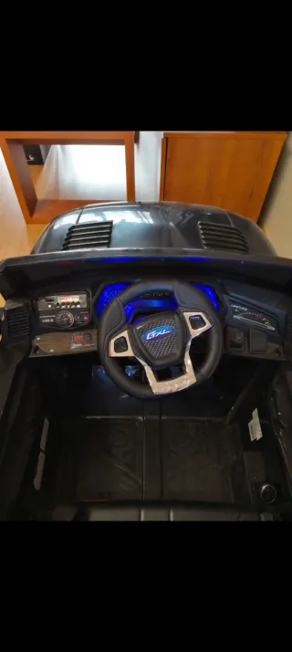 Coche Batería Niños Biplaza Negro buen estado