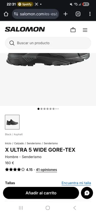 Salomon X Ultra 5 Wide Gore-Tex Hombre