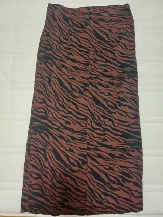 Falda larga estampado cebra